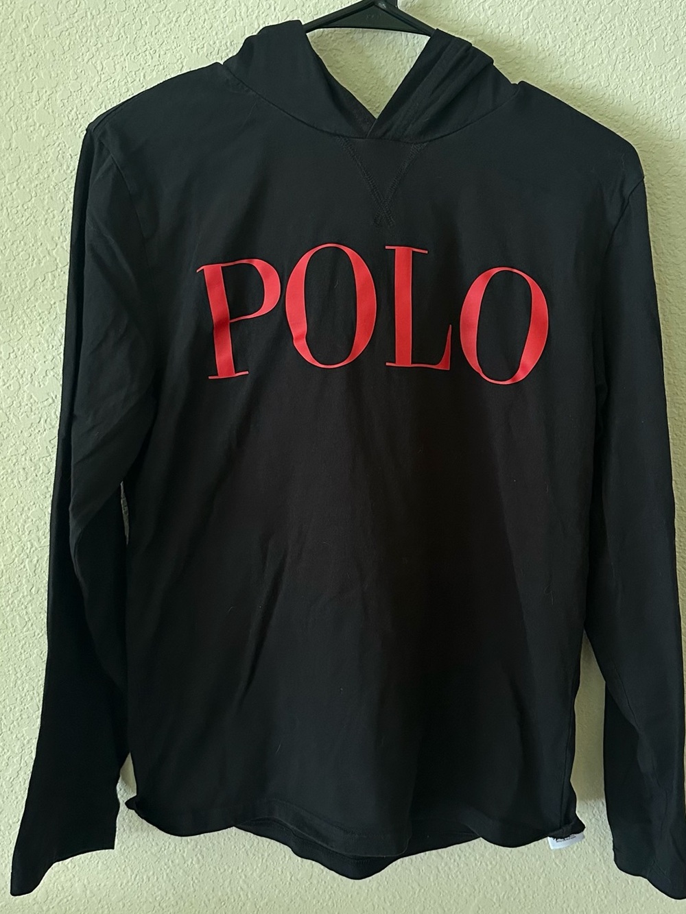 Polo by Ralph Lauren Black Tee with Yellow Logo Print